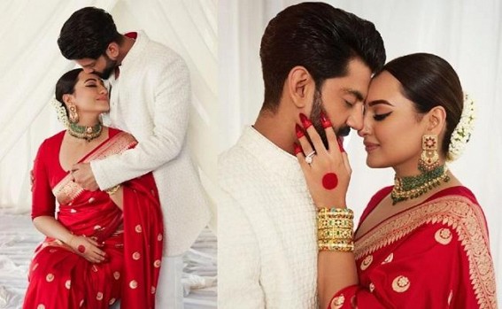 Sonakshi oozes love in pictures with Zaheer from reception night; she calls it 'divine intervention'