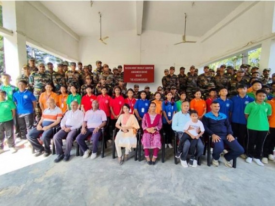 Nasha Mukt Bharat Abhiyan : Assam Rifles holds awareness drive at Udaipur