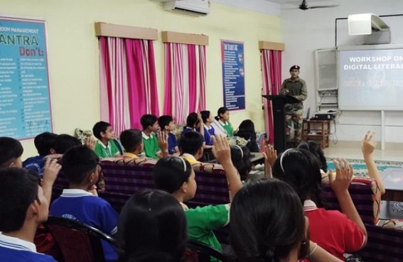 Assam Rifles organized lecture for students of Assam Rifles Public School, Agartala on Digital Literacy, Social Media 