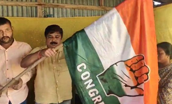 BJP Panchayat Pradhan along with dozens of party workers Joined Congress in Bishalgarh