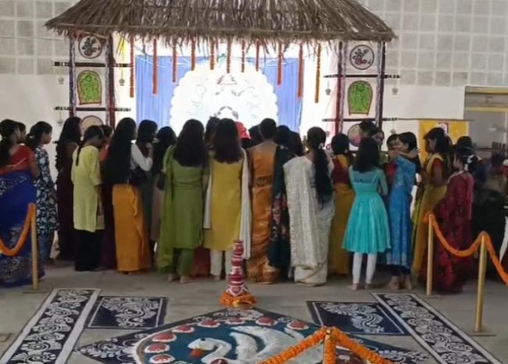 School, College students celebrate Saraswati Puja