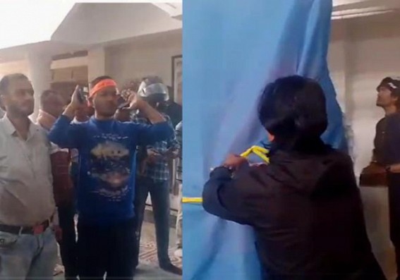 Art College’s Goddess Sarawasti’s indecent, shocking Idol covered by Bajrang Dal 