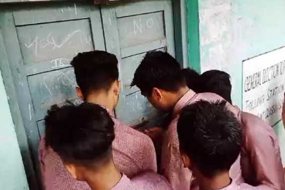 Students Locked School protesting Teachers’ Shortages in Khowai