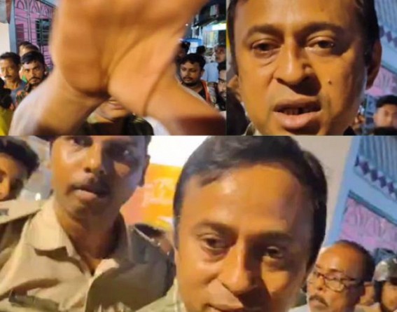 Journalist’s camera attempted to be snatched by Official during AMC’s eviction drive on Footpath stalls ; claimed ‘Journalist must get permission before recording anything’