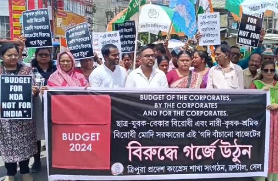 Congress protested against Union Budget