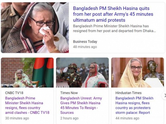 ‘Bangladesh PM fled from country after resigning as Army turned against her’ : Report 
