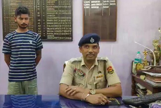 West Agartala Police arrested a Youth with Brown Sugar