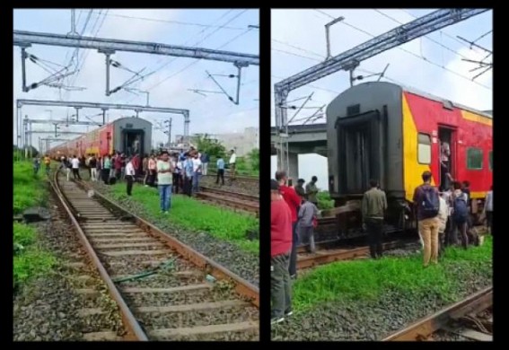 Moving Ahmedabad-Mumbai Double Decker Express parted into 2 Pieces : Panic Triggered among Passengers 