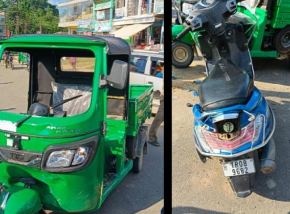Two were injured in a Road Accident in Santir Bazar
