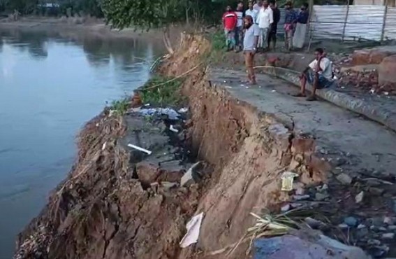 Flood damaged Road in Sonamura