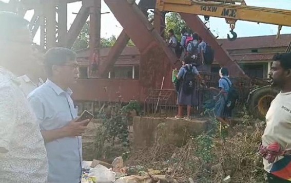 Bridge remains incomplete in Sabroom after 6 Years of BJP Govt ; Opposition leader visited the area, talked to locals