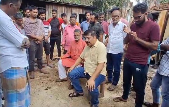 Congress leaders visited Ranir Bazar, where a dozen minority families lost their houses in a sabotaged fire