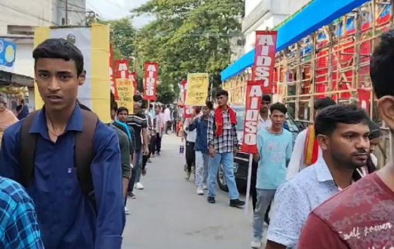AIDSO protested against shutdown of 511 Govt Schools in Tripura