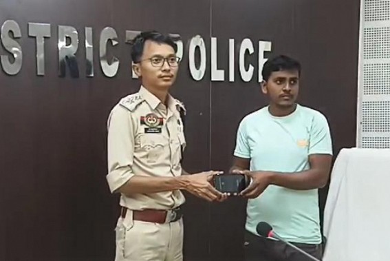 Sepahijla Police recovered lost cell phones from Tripura, Bihar and Assam