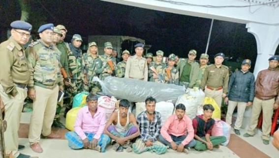 175 KG Ganja seized in Sonamura : 5 arrested