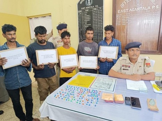 5 Arrested with Brown Sugar by East Agartala Police