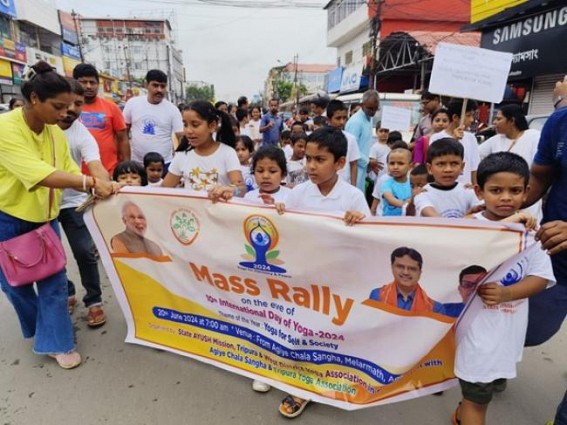 Rally organized to mark Yoga Day in Agartala