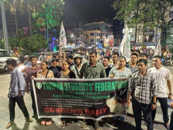 TSF Protested against attack on TSF members in MBB College