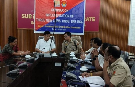 Training provided in Santir Bazar regarding new Criminal Laws in India