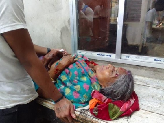 Biker hit a pedestrian senior citizen in Khowai