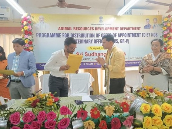 Offer letters distributed among 67 Veterinary Job Qualifiers by Dept’s Minister