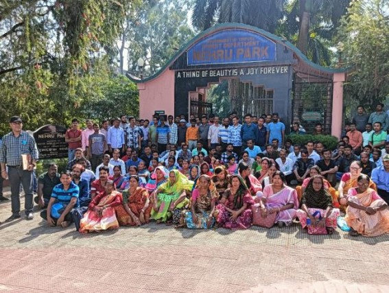 363 forest department employees strive for regularization in Tripura