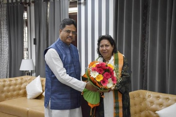 CM Dr. Manik Saha met East Tripura Lok Sabha BJP candidate Kriti Singh