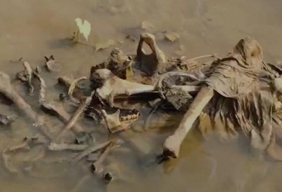 Skeleton recovered in Udaipur Gomati river