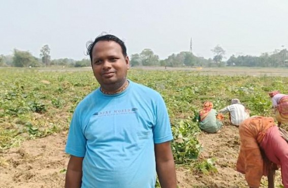 Farmer left deprived of Government support, still got success in Santir Bazar
