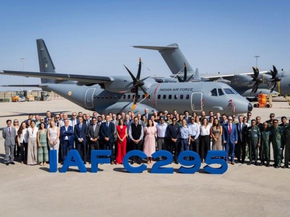 Indian envoy receives final 16 Airbus C-295 military transport aircraft in Spain