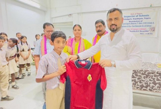 Sports Materials and Assistance Distributed to Schools in Bishalgarh