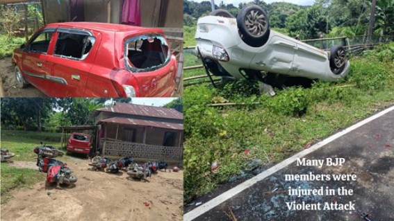BJP Tipra Motha Clash in Asharambari: Many injured
