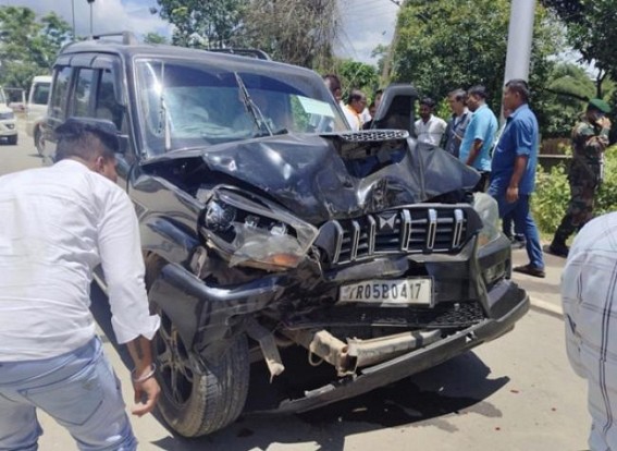 MLA's Car Crashes in Chain Reaction Accident, Narrowly Escapes Injury