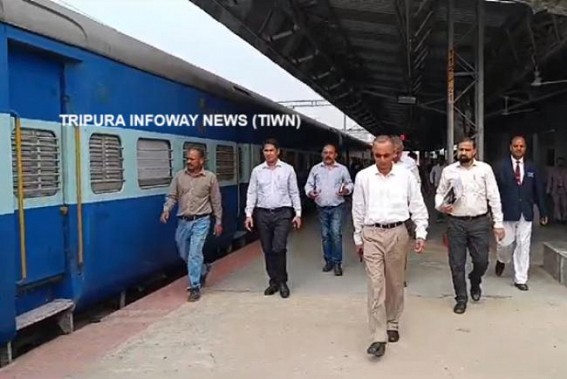 NF Railway GM (Construction) visits Sabroom Rail station, Maitri Bridge