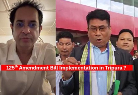 ‘FALSE STATEMENT’ : Pradyot Debbarma challenged Minister Bikash Debbarma’s claims on ‘125th Amendment Bill Implementation in Tripura’