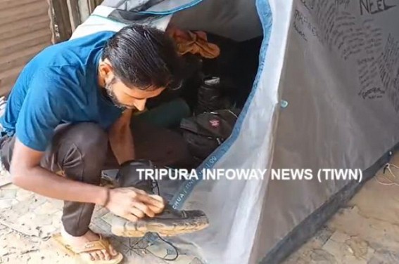 Tripura Cyclist Bappi Debnath completed his journey from Everest to Europe