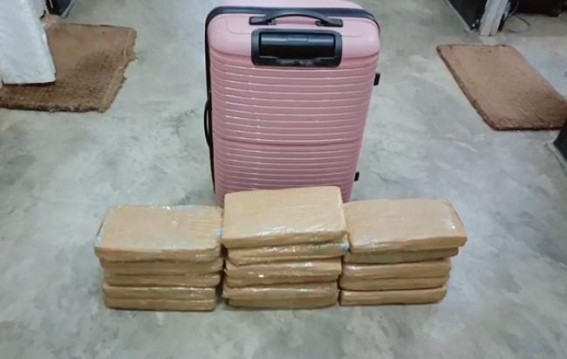 15 KG #Ganja seized by Agartala Railway Police