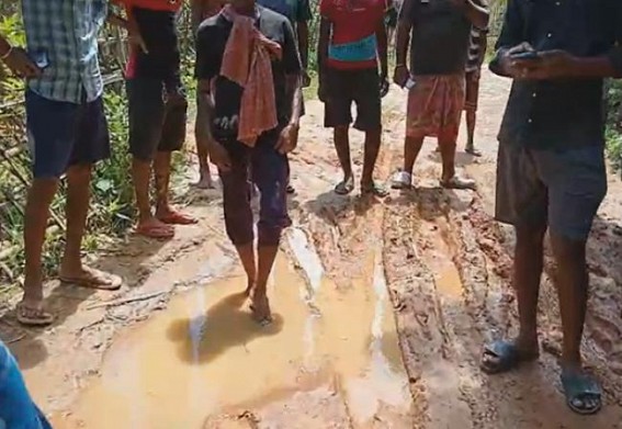 Mangalkhali Panchayat road remains in pathetic conditions