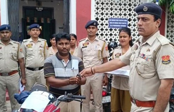 West Agartala Police Recovered Bike, E-Rickshaw ; handed them over to the owners  