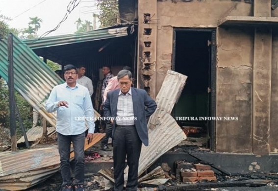 CPI-M Party worker's home set on fire