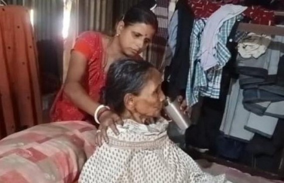 Careless son leaves old mother in pathetic condition 