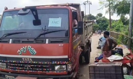 Agartala Municipal Corporation Conducts Demolition Drive in Lake Chowmuhani Market