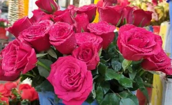 Red-Rose prices gone very high on Valentine's Day in Agartala