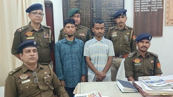 2 Bangladeshi me were arrested by Police in Agartala. TIWN Pic Jan 31
