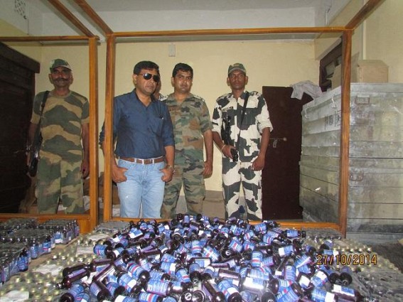 Sonamura : Successive Raids by SDM, BSF seizes Phensedyl, Corex worth Rs. 7.5 Lakhs