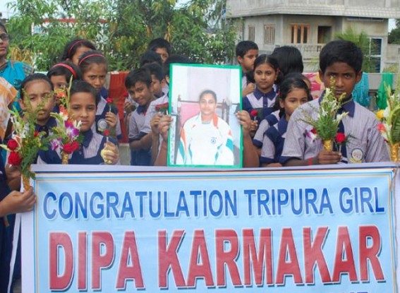 State greets Dipa Karmakar on her splendid achievement