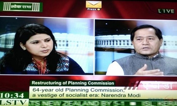MP Jiten speaks on Planning commission restructuring in National TV 
