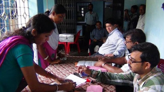 Poll personnel cast vote through postal ballots for Manu by-poll