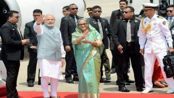 Manik's exclusion rattles State CPI-M : Modi-Hasina-Mamata flagged off Kolkata-Agartala bus service, inauguration of Tripura second border â€˜haatâ€™ 