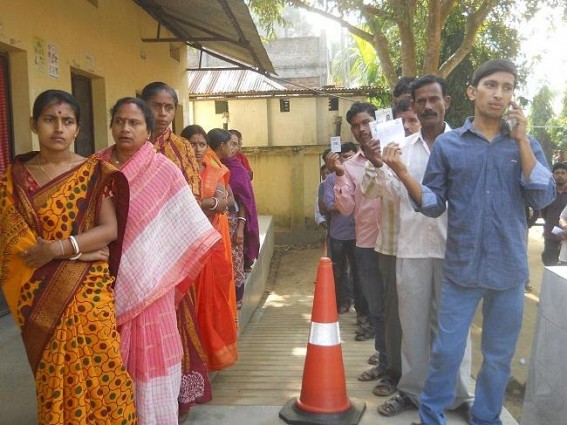 Teliamura records peaceful polling till afternoon